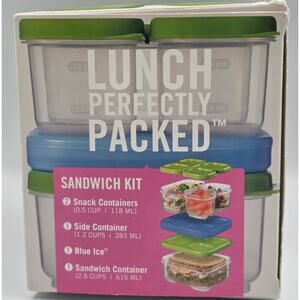 NEW Rubbermaid Lunch BLOX Sandwich Kit w/Blue Ice Made in USA 7P94-Kids Packable